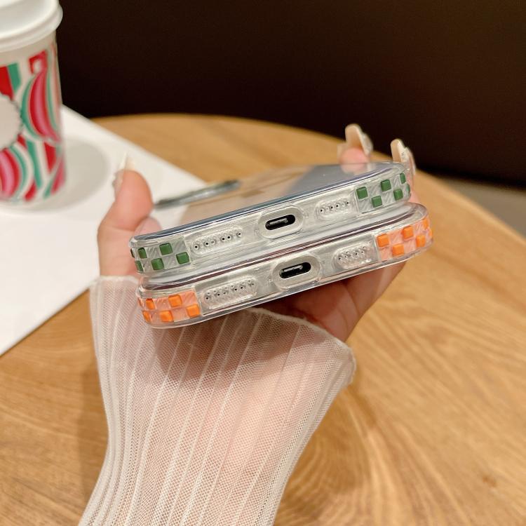 Funda Transparente Magsafe para iPhone 12 con Película para Lente (Verde)