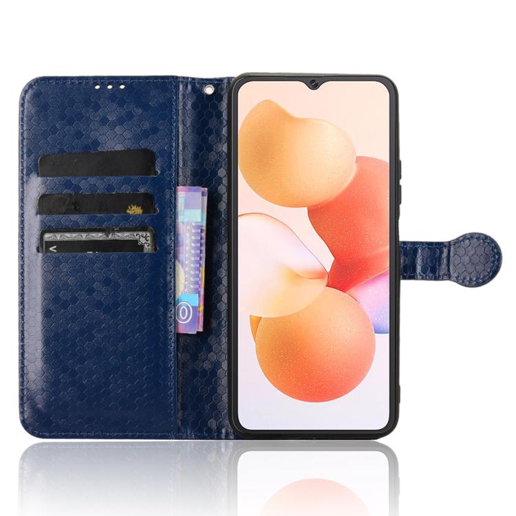 Funda de Cuero Textura Panal para Cubot A10 (Azul)