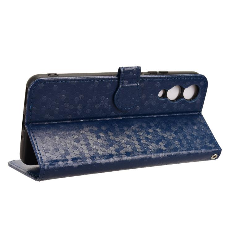 Funda de Cuero Textura Panal para Cubot A10 (Azul)