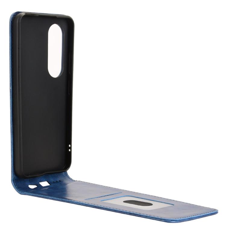 Funda de Cuero Magnética con Tapa Vertical para Teléfono Itel S25 (Azul)