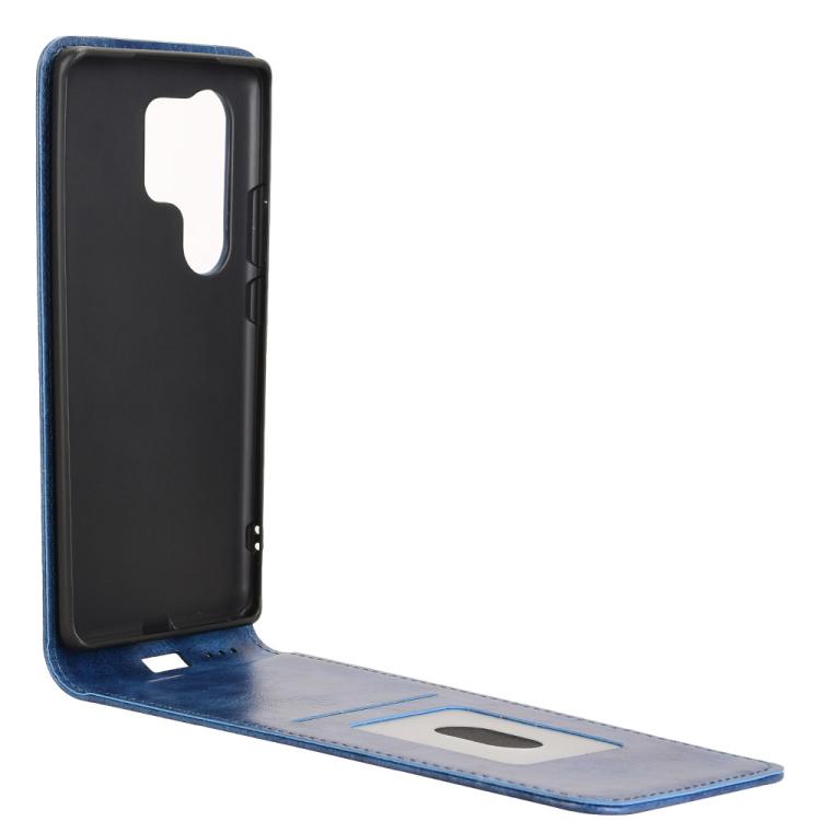 Funda de Cuero con Tapa Magnética Vertical para Teléfono Itel S25 Ultra (Azul)