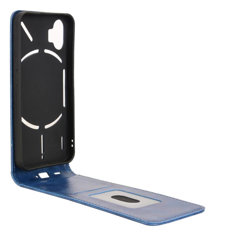 Funda de Cuero Magnética con Tapa Vertical para Nothing Phone 1 (Azul)