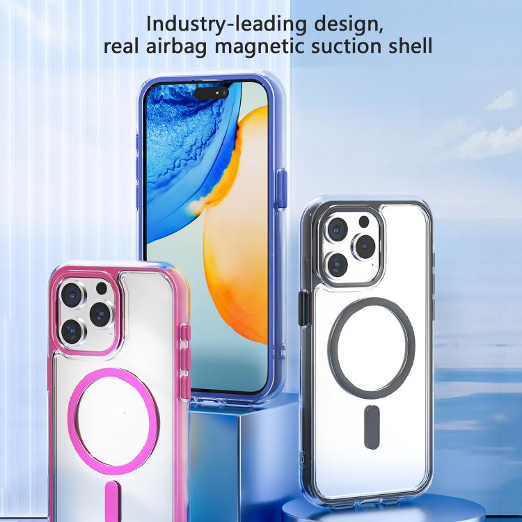 Funda híbrida TPU y Acrílico iPhone 14 Pro a prueba de golpes con Airbag y Magsafe (Naranja)