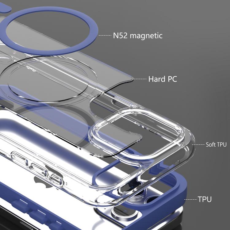 Funda híbrida TPU y Acrílico iPhone 14 Pro a prueba de golpes con Airbag y Magsafe (Naranja)