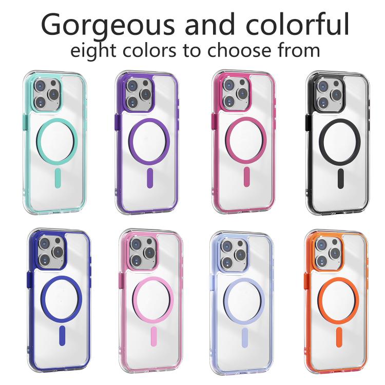 Funda híbrida TPU y Acrílico iPhone 14 Pro a prueba de golpes con Airbag y Magsafe (Naranja)