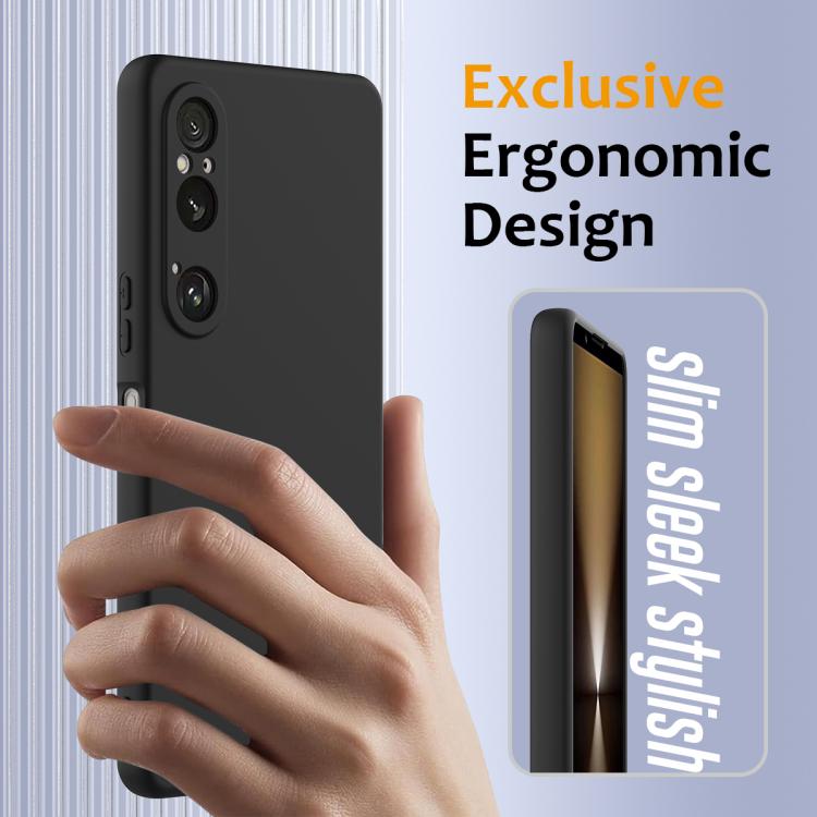 Funda de Silicona a Prueba de Golpes Magsafe para Sony Xperia 1 Vi (Negra)