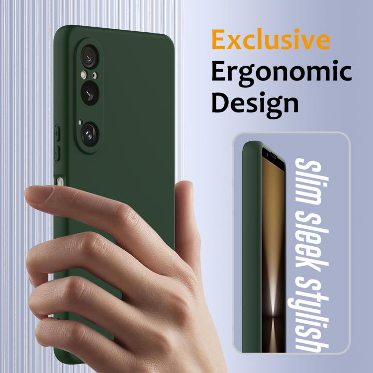 Funda de Silicona para Sony Xperia 1 Vi a Prueba de Golpes Magsafe (Verde Oscuro)