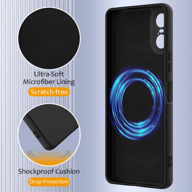Funda de Silicona a Prueba de Golpes Magsafe para Sony Xperia 10 Vi (Negra)