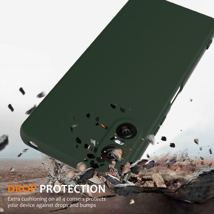 Funda de Silicona a Prueba de Golpes Magsafe para Sony Xperia 10 Vi (Verde Oscuro)