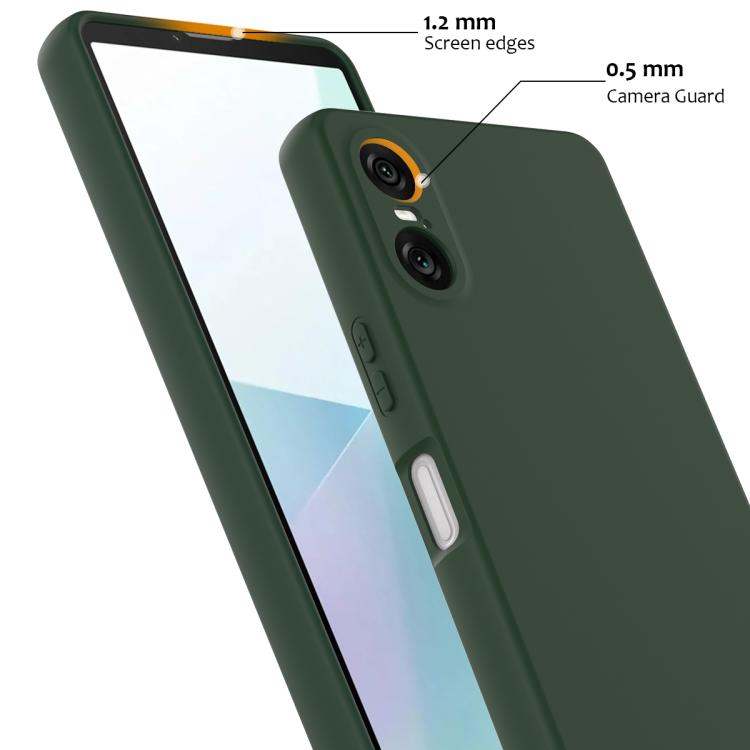 Funda de Silicona a Prueba de Golpes Magsafe para Sony Xperia 10 Vi (Verde Oscuro)