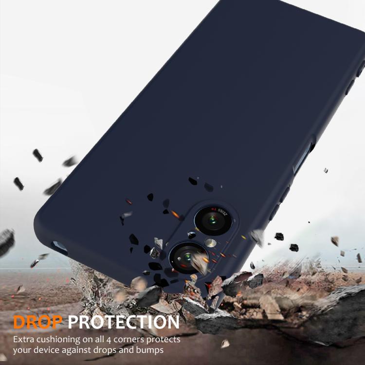 Funda Silicona a Prueba de Golpes Magsafe para Sony Xperia 5 V (Azul Marino)