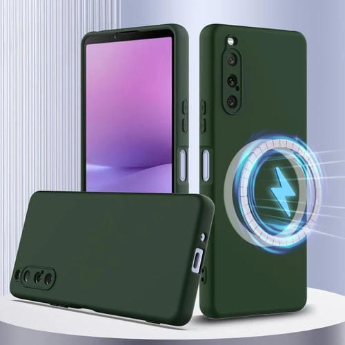 Funda de Silicona Magsafe para Sony Xperia 10 V a Prueba de Golpes (Verde Oscuro)