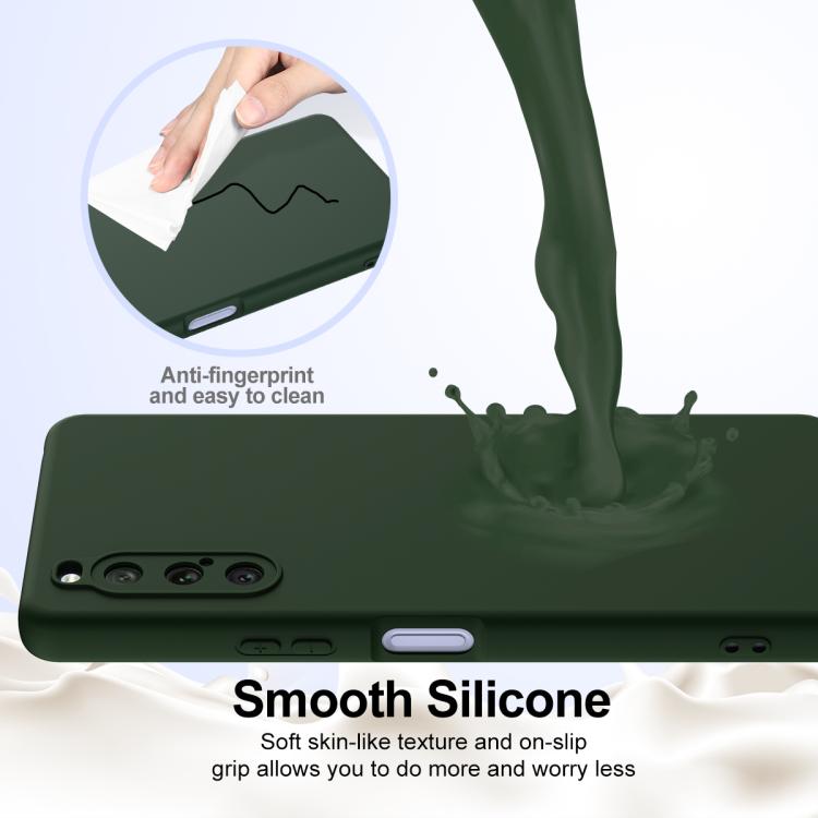 Funda de Silicona Magsafe para Sony Xperia 10 V a Prueba de Golpes (Verde Oscuro)