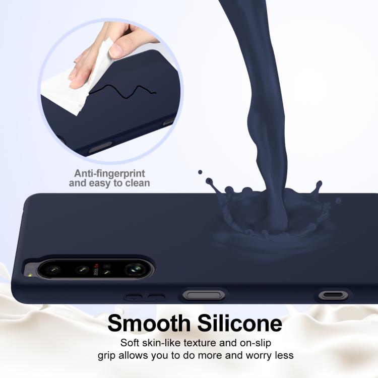 Funda de Silicona Magsafe para Sony Xperia 1 IV a Prueba de Golpes (Azul Marino)