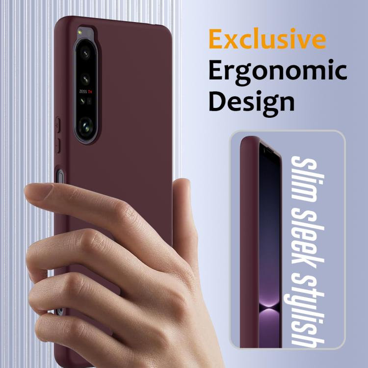 Funda de Silicona a Prueba de Golpes Magsafe para Sony Xperia 1 IV (Ciruela)