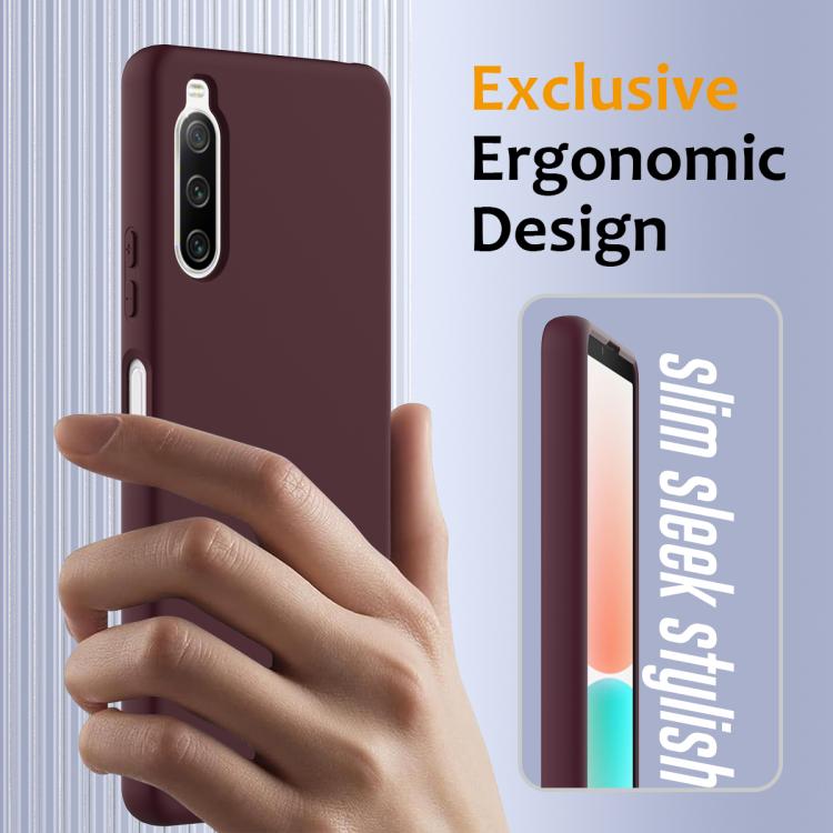 Funda silicona a prueba de golpes Magsafe para Sony Xperia 10 Iv (Ciruela)