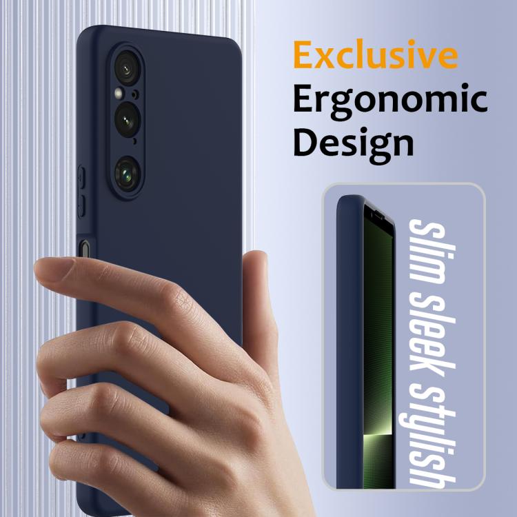 Funda de Silicona a Prueba de Golpes Magsafe para Sony Xperia 1 V (Azul Marino)