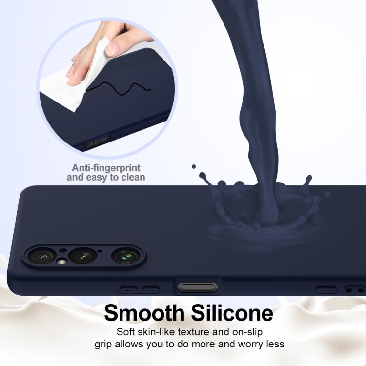 Funda de Silicona a Prueba de Golpes Magsafe para Sony Xperia 1 V (Azul Marino)