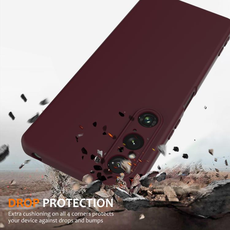 Funda Silicona Magsafe Sony Xperia 1 V a Prueba de Golpes (Ciruela)