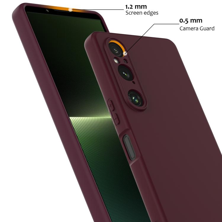 Funda Silicona Magsafe Sony Xperia 1 V a Prueba de Golpes (Ciruela)