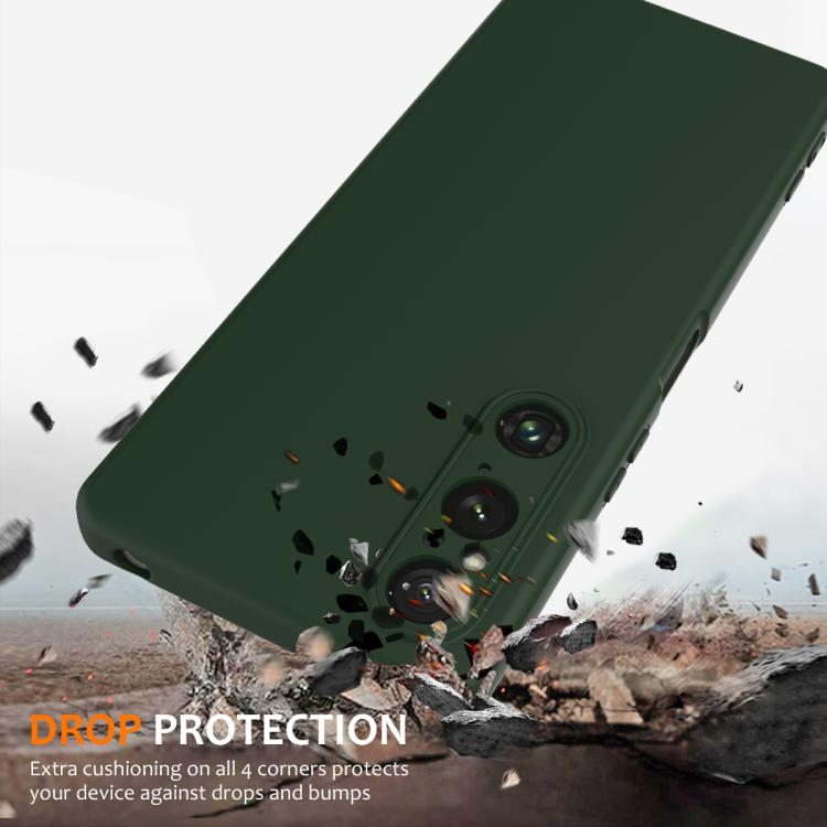Funda de Silicona Magsafe para Sony Xperia 1 V a Prueba de Golpes (Verde Oscuro)