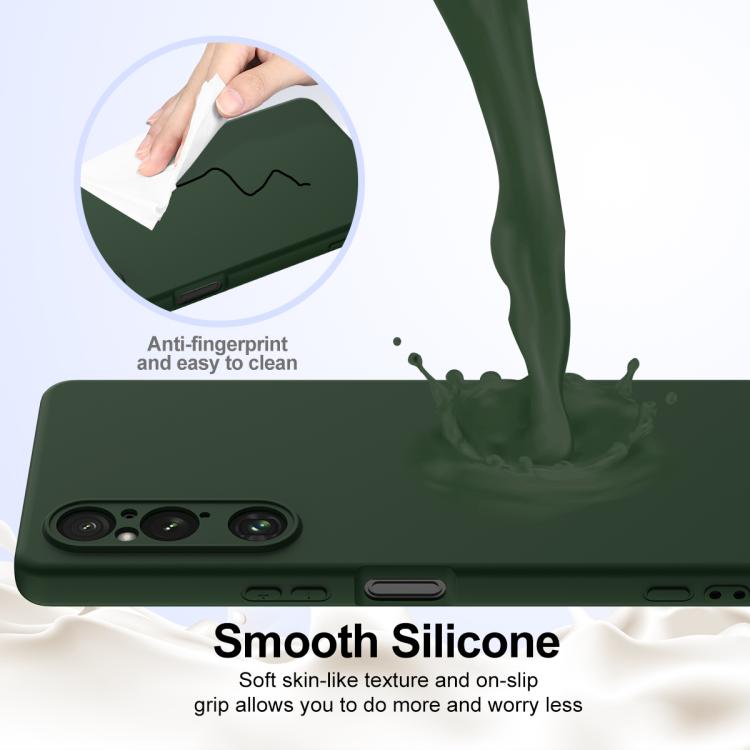Funda de Silicona Magsafe para Sony Xperia 1 V a Prueba de Golpes (Verde Oscuro)