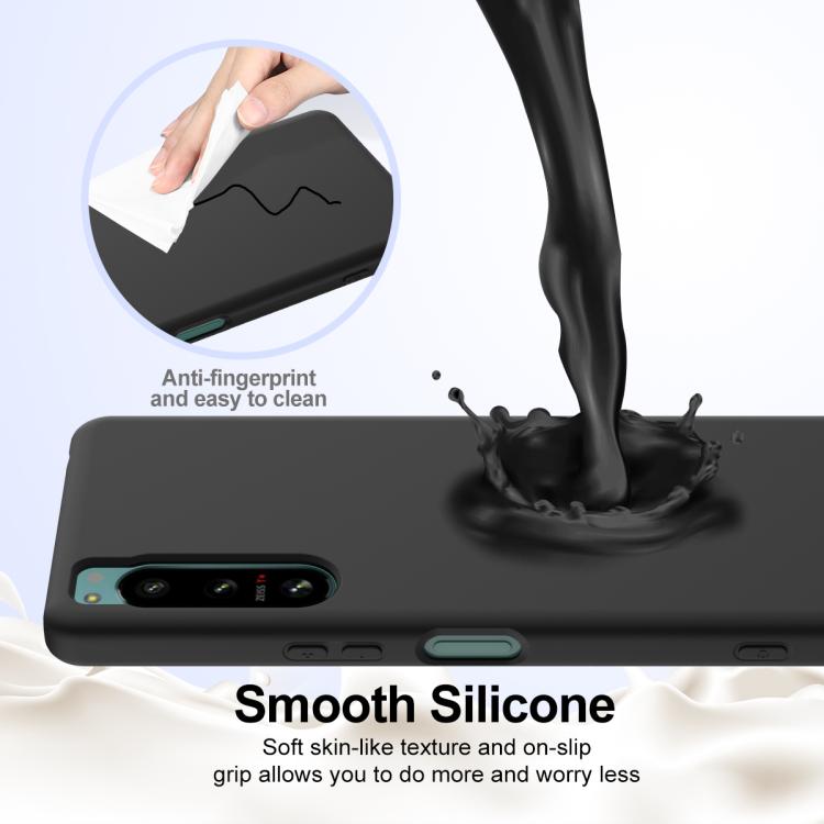 Funda silicona a prueba de golpes Magsafe para Sony Xperia 5 IV (Negra)