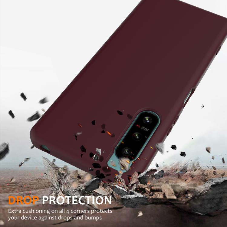 Funda de Silicona a Prueba de Golpes Magsafe para Sony Xperia 5 IV (Ciruela)