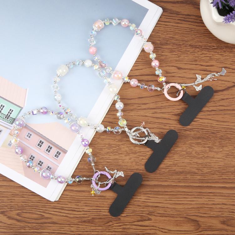 Cordón Antipérdida para Teléfono con Cadena de Borlas (Rosa)
