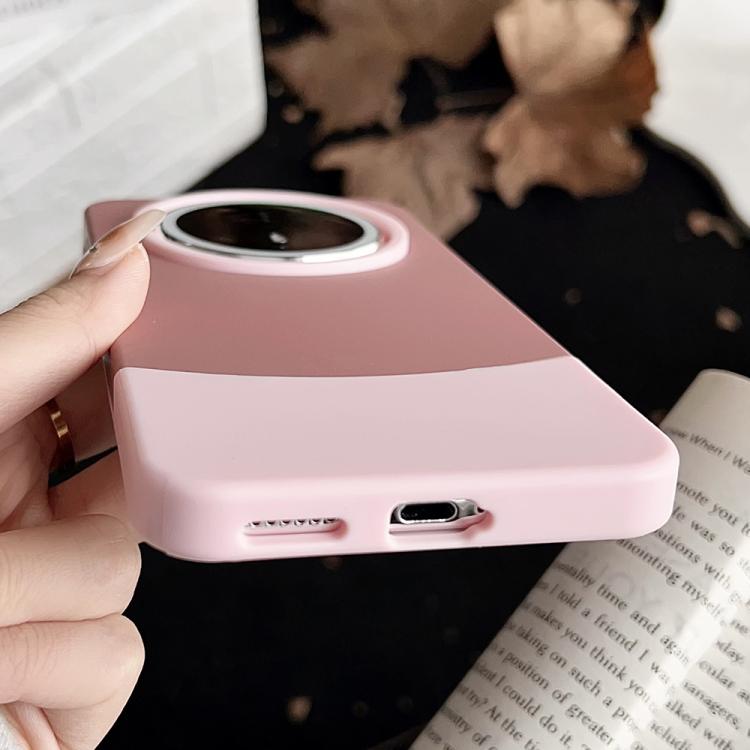 Funda híbrida TPU y PC para Huawei Mate 70 Pro+ 2 en 1 con contraste de color (Negro y Gris)