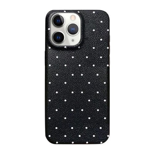 Funda de Silicona Dopamine para iPhone 11 Pro Max con Lunares (Negra)