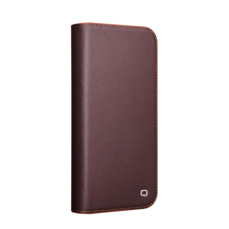 Funda de Cuero Genuino para iPhone 16 Pro Qialino Classic Gen2 (Marrón)
