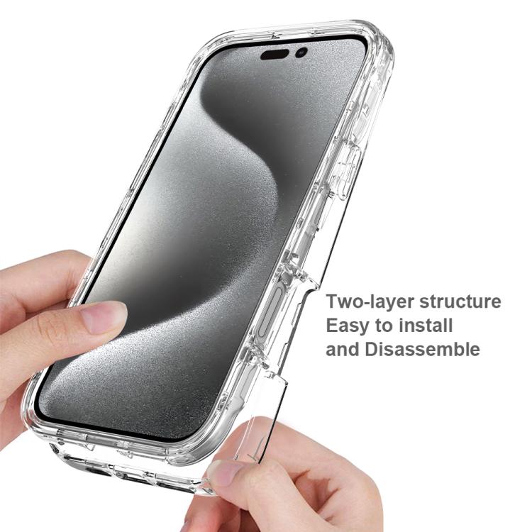 Funda de Teléfono PC + TPU iPhone 16 Pro Max a Prueba de Golpes (Negro)