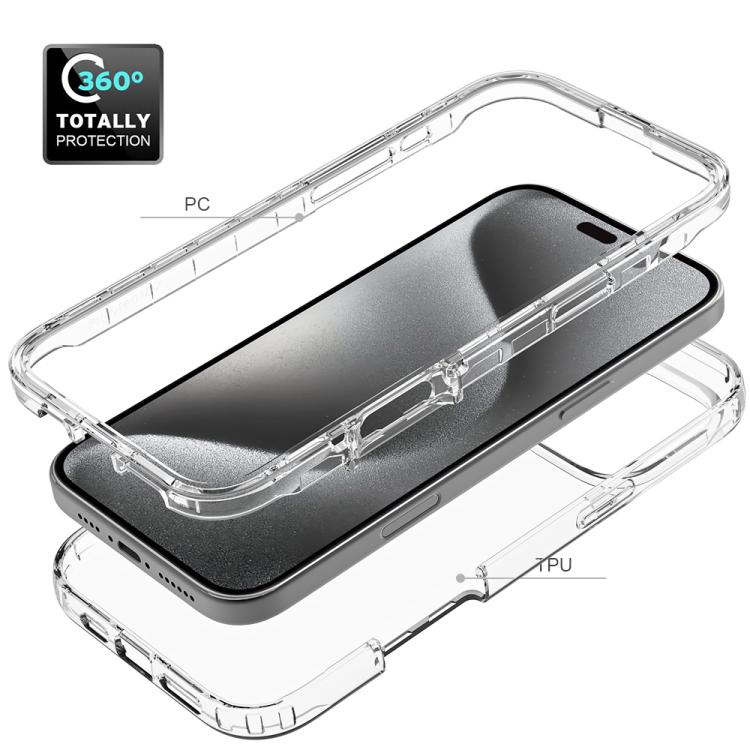 Funda de Teléfono PC + TPU iPhone 16 Pro Max a Prueba de Golpes (Negro)