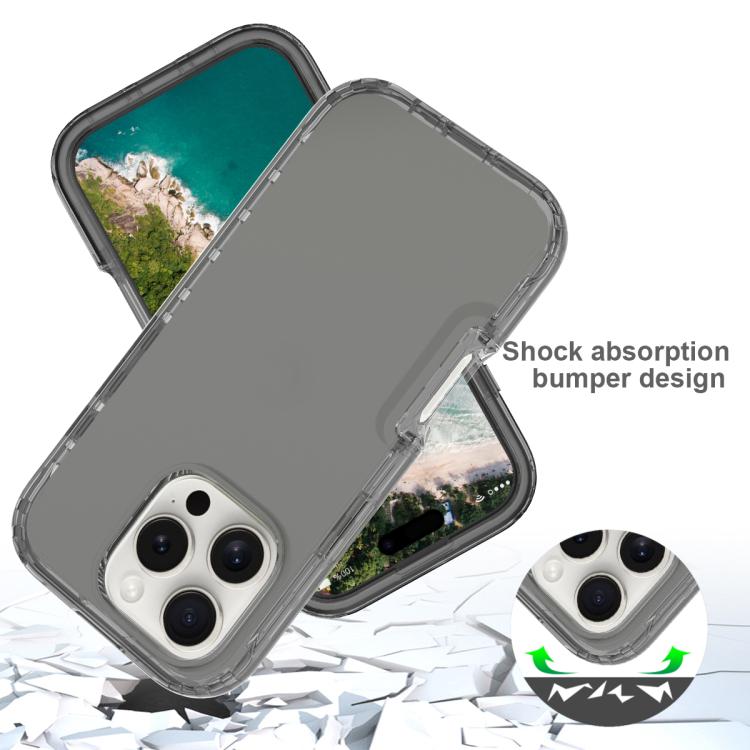 Funda de teléfono PC + TPU iPhone 16 Pro a prueba de golpes (Negro)