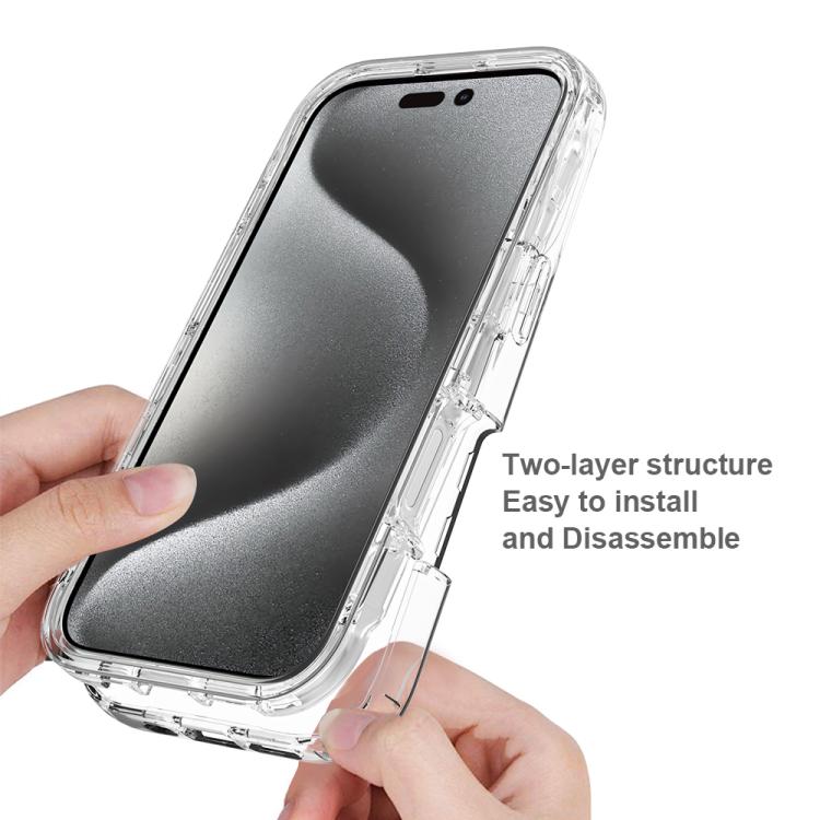 Funda de teléfono PC + TPU iPhone 16 Pro a prueba de golpes (Negro)
