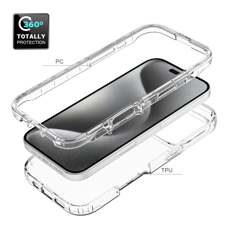 Funda de teléfono PC + TPU iPhone 16 Pro a prueba de golpes (Negro)