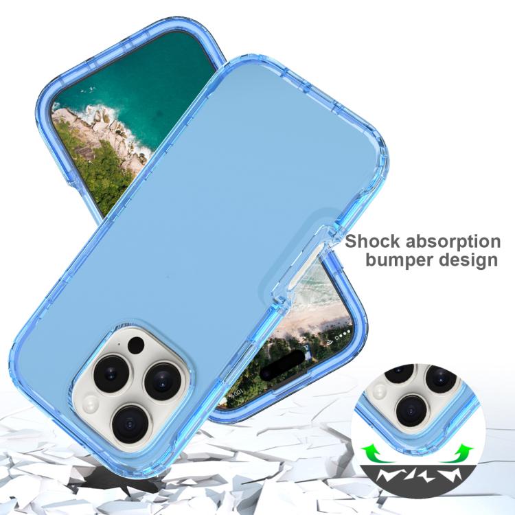 Funda de Teléfono PC + TPU iPhone 16 Pro Protección Antigolpes (Azul)