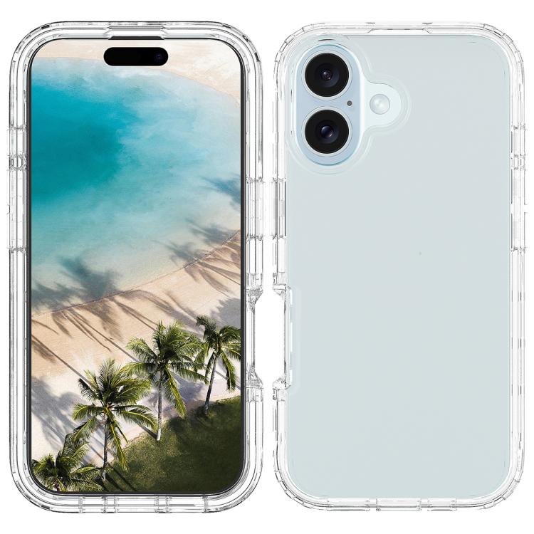 Funda de Teléfono iPhone 16 Plus Transparente a Prueba de Golpes Degradado PC TPU