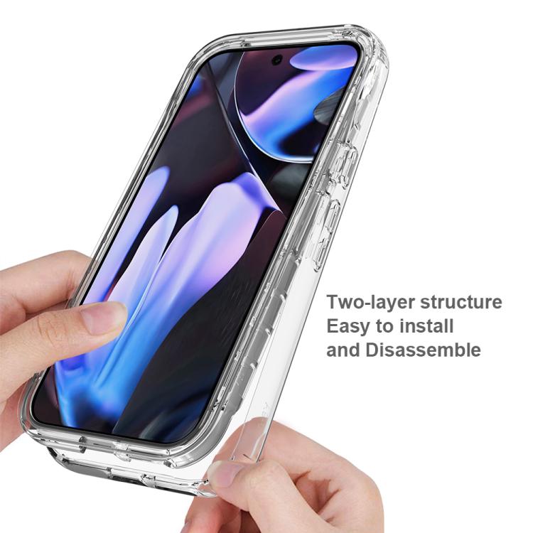 Funda PC + TPU Transparente Degradado a Prueba de Golpes para Google Pixel 9A (Azul)