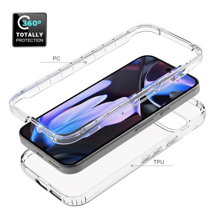 Funda PC + TPU Transparente Degradado a Prueba de Golpes para Google Pixel 9A (Azul)
