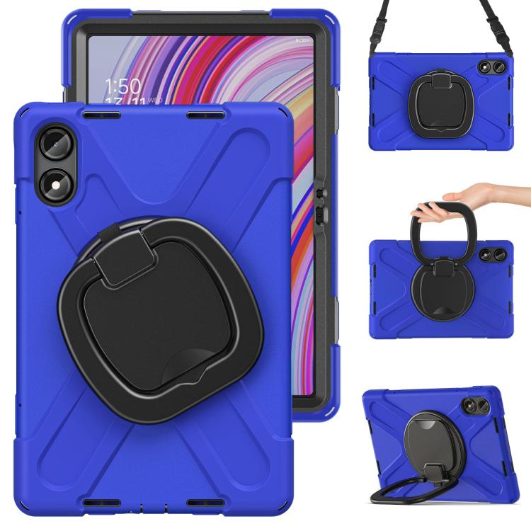 Funda Híbrida de Silicona para Tableta Xiaomi Redmi Pad Pro 12.1 con Soporte y Correa para El Hombro (Azul)