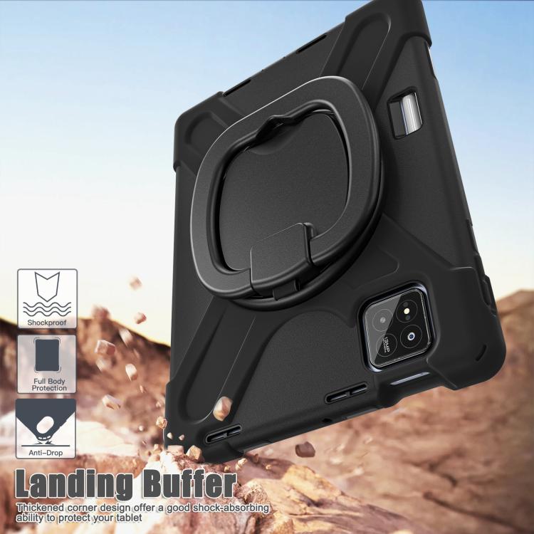 Funda Híbrida de Silicona para Tableta Xiaomi Pad 7/7 Pro con Soporte y Correa para El Hombro (Negra)