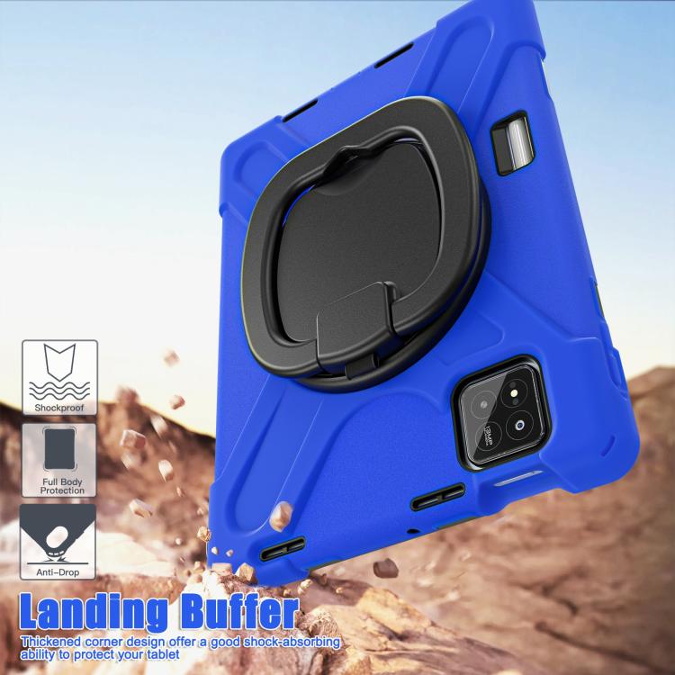 Funda Híbrida de Silicona para Tableta Xiaomi Pad 7/7 Pro con Soporte y Correa para El Hombro (Azul)