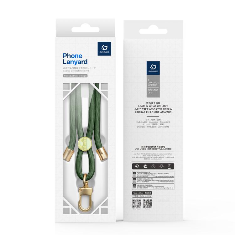 Cordón ajustable para teléfono bandolera Dux Ducis Garden diseño mosaicos (Verde Militar)