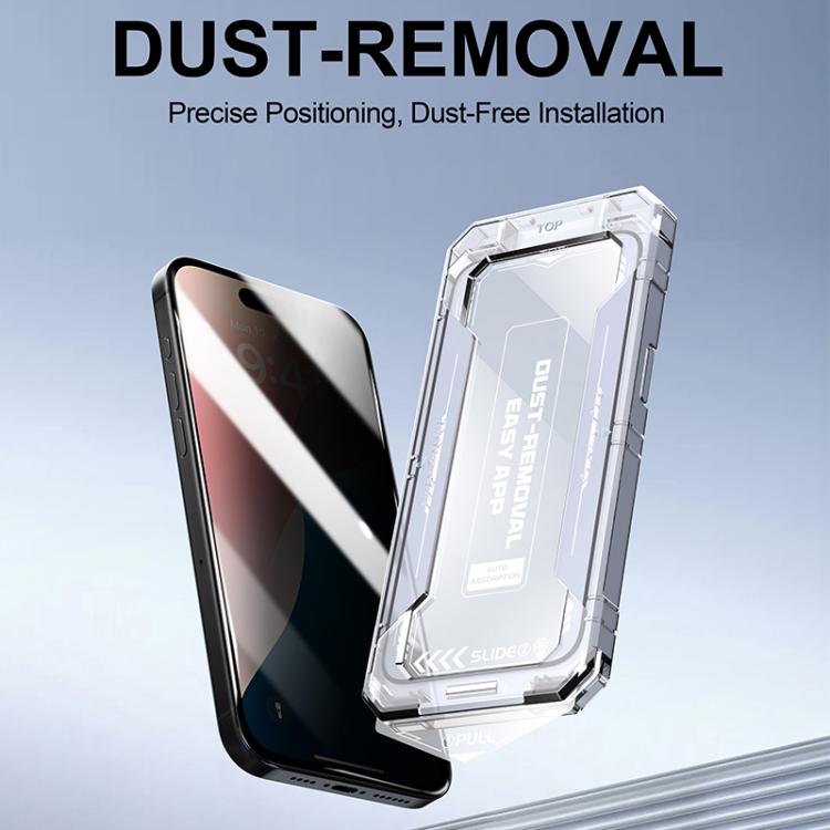 Película de Vidrio Templado iPhone 16 Pro Privacidad Fácil Instalación