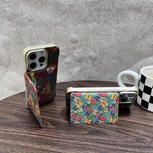 Funda para iPhone 14 Pro Denior D24 Paint con Ranura para Tarjeta Magsafe (Girasol Verde)