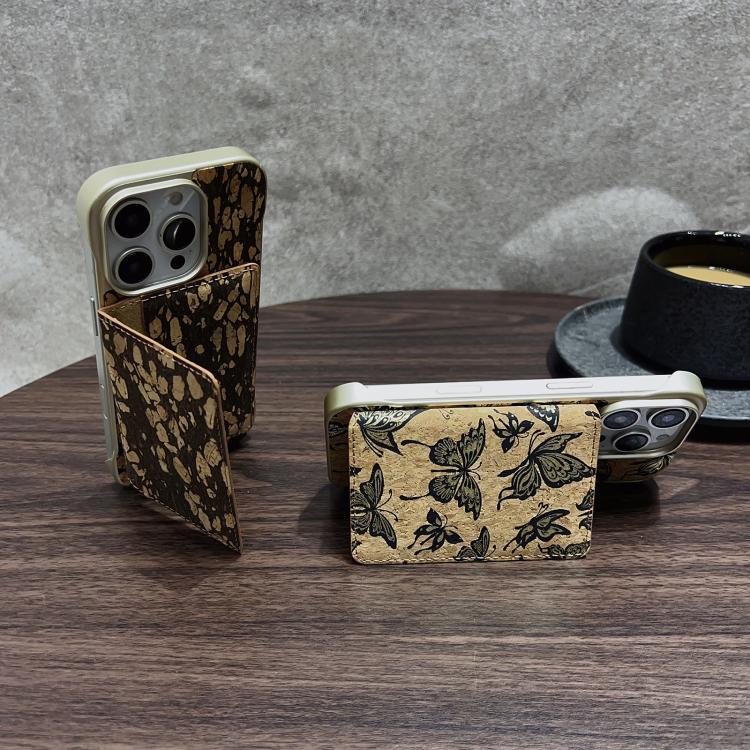 Funda para iPhone 14 Pro Denior D24 Paint con Ranura para Tarjeta Magsafe (Mariposas Doradas)