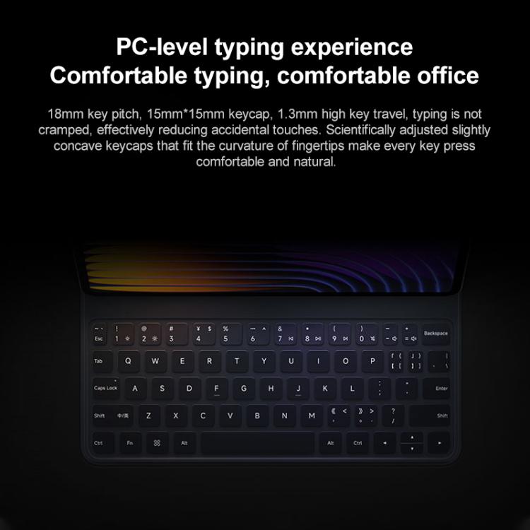 Funda Protectora de Doble Cara con Teclado Xiaomi Original para Xiaomi Pad 7/7 Pro, Funda de Cuero Inteligente para Tableta (Gris)