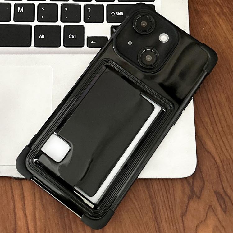Funda TPU para iPhone 14 con Ranura para Tarjeta Lateral (Negra)